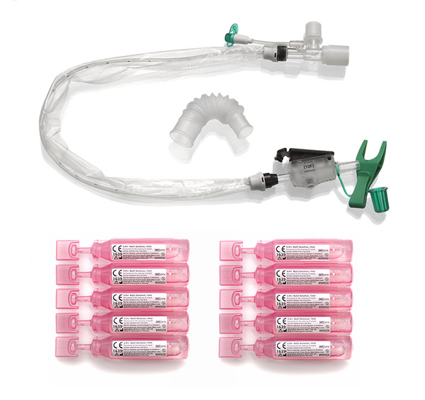  Système clos d’aspiration endotrachéale TrachSeal adulte avec ampoule NaCl, 24 heures, F10