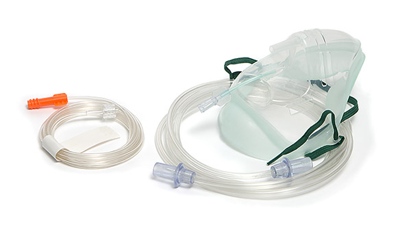 Masque adulte Sentri™ Intersurgical EcoLite™, avec ligne de monitorage du CO2 pour capnographie Microstream® et tuyau, 2.1m