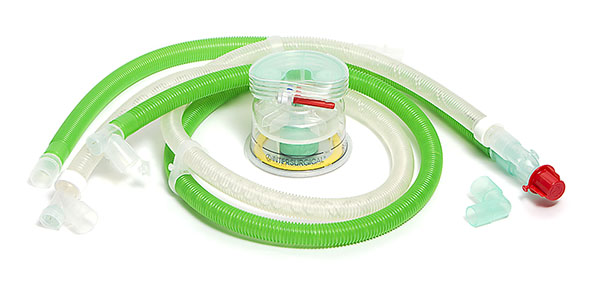 Circuit respiratoire perméable 22mm double fil chauffant Dri-Therm™ avec chambre auto-remplissage et branche supplémentaire. ≥ 1.6m