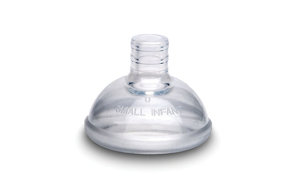 Masque cylindrique silicone transparent, taille 0, Nouveau-né