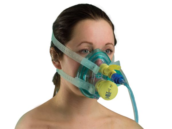 Ventumask, masque CPAP avec système de débit Venturi intégré et valve de PEEP réglable, moyen