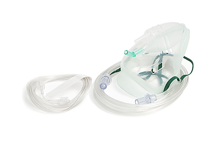 Masque adulte Sentri™ Intersurgical EcoLite™, avec ligne de monitorage du CO2 et tuyau, 2.1m