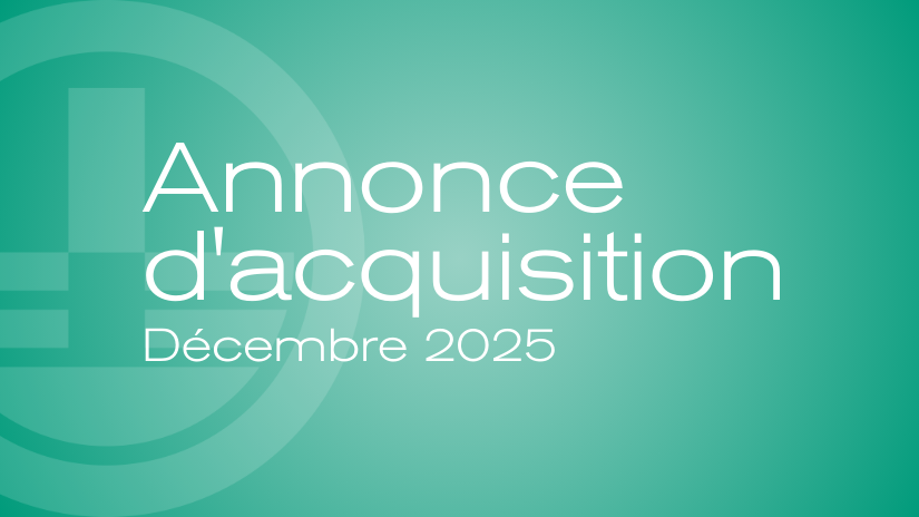 Annonce d'acquisition