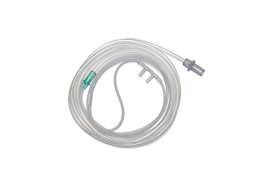 Canule nasale à oxygène adulte embout droit Satin, 2.1m